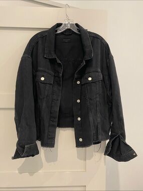 All Saints oversized black jean jacket. Size XS/S. Excellent condition
